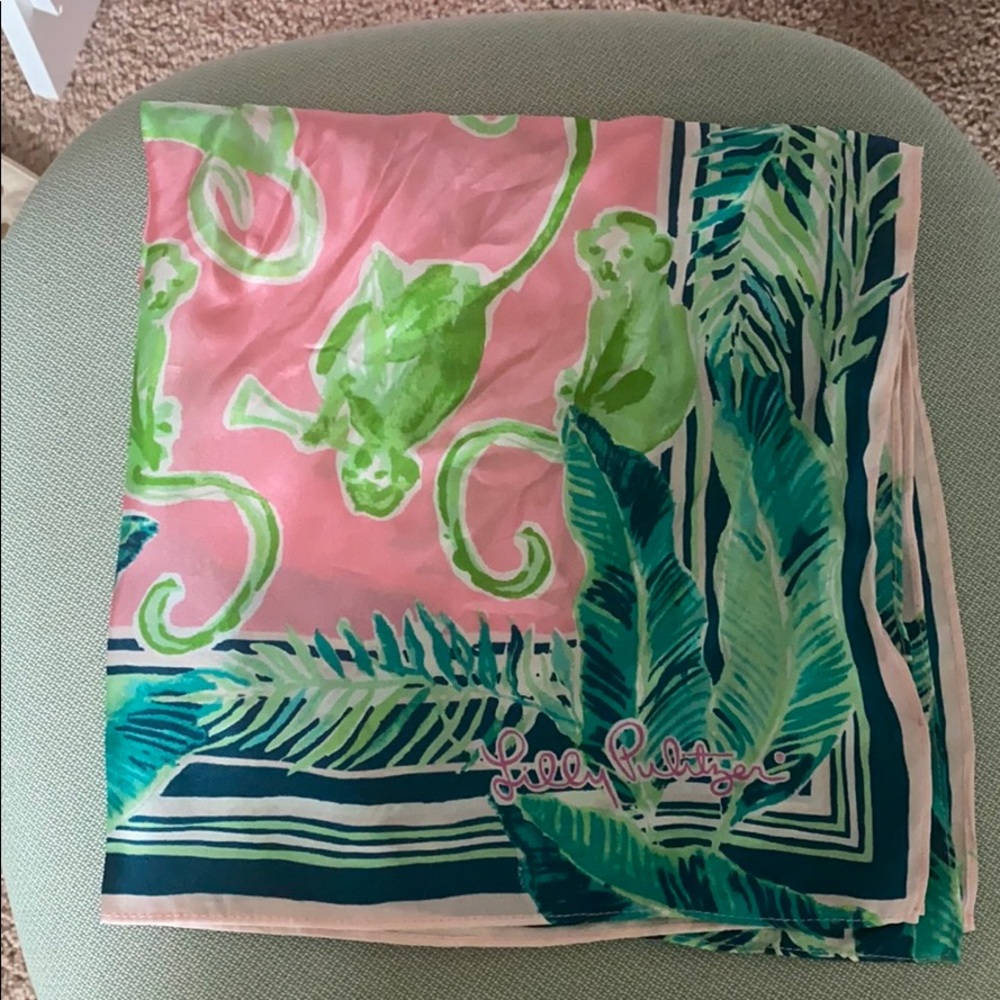 Lilly Pulitzer silk scarf.
